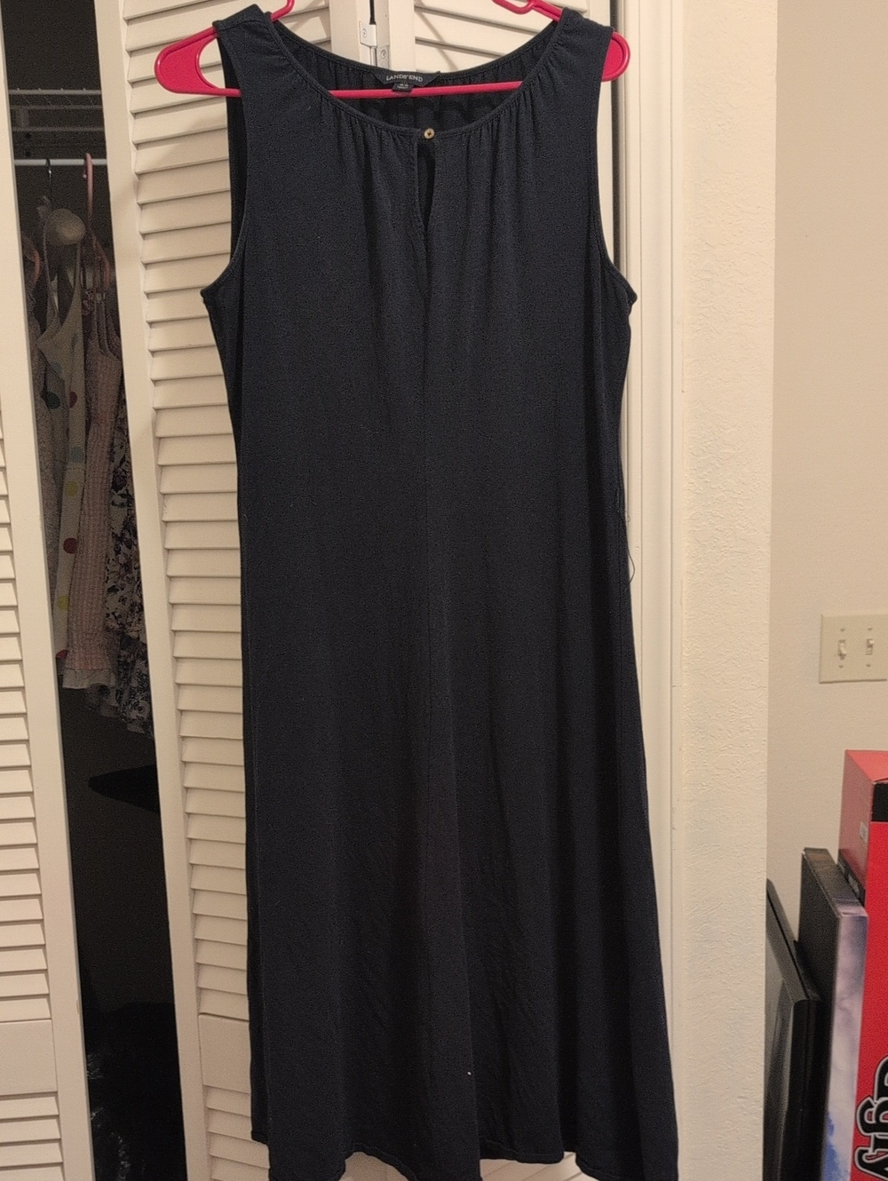 Sleeveless Navy Maxi Dress